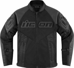XLサイズ - ブラック - ICON メッシュ AF レザー/革 ジャケット