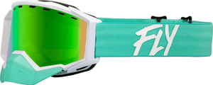 FLY RACING fly рейсинг ZONE защитные очки от снега MINT/ белый зеленый зеркало / янтарь линзы 
