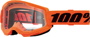 100% STRATA 2 JUNIOR защитные очки neon orange прозрачный линзы 