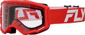 FLY RACING fly рейсинг детский FOCUS защитные очки красный / белый прозрачный линзы 