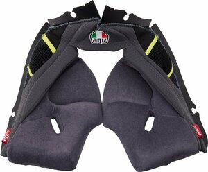 XLサイズ - グレー/イエロー - AGV Pista GP RR ヘルメット チークパッド