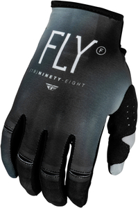 FLY RACING フライ レーシング 子供用 KINETIC キネティック PRODIGY オフロード MX グローブ 手袋 黒/ライトグレー YS