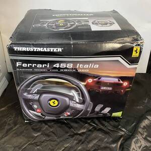 XBOX360用 レーシングコントローラー THRUSTMASTER フェラーリ 458 イタリア 動作未確認 レーシングホイール Ferrari Italia