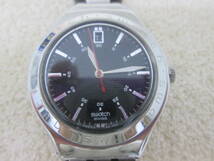 (95)♪Swatch スウォッチ IRONY アイロニー AG2002 メンズ腕時計 クオーツ アナログ 3針 純正ベルト ステンレス 稼働品 _画像1