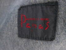 (96)♪Papas パパス メンズ デニム ジャケット コート Gジャン カバーオール 日本製 サイズL Pロゴ刺繍_画像7