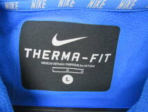 (96)♪ナイキ NIKE サーマフィット Therma-FIT フード付きパーカー サイズL ブラック×ブルー 裏起毛 定価￥9900 タグ付き 未使用_画像3