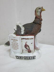 (84)♪古酒 ワイルドターキー8年 1980年 限定品 Wild Turkey 陶器ボトル 750ml 50.5% 訳あり コルク折れ劣化 液漏れあり 