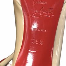 【箱付き】美品　 Christian Louboutin パンプス エナメル ピンク　ベージュ クリスチャン　ルブタン　22.5_画像9