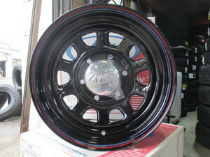 新品♪ＡＷＣ ブラック デイトナ/ＤＡＹＴＯＮＡ♪１５×７Ｊ ＋１２♪ＰＣＤ１３９．７♪ＵＳＡ製♪スチール/鉄ホイール/ハイエース等に