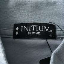 新品 イニシウムオム ハイネック ジャージー カットソー M 灰 【96-3T01_GY】 INITIUM HOMME メンズ 長袖 モックネック ストレッチ_画像8