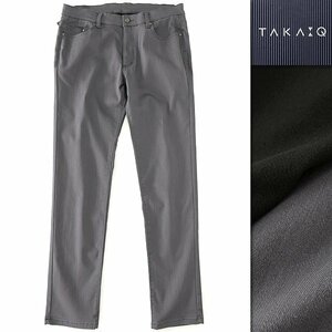 新品 タカキュー 裏暖 裏起毛 スラブ ストレッチ スリム パンツ 2XL 灰 【P31161】 秋冬 メンズ TAKA-Q フリース デニム チノパンツ