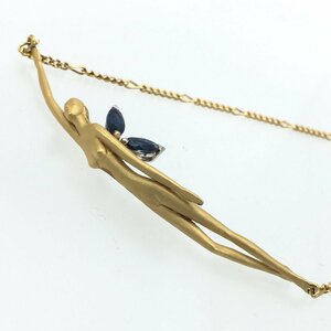 5705-60[ Carrera y Carrera ] Carrera y Carrera necklace 18 gold K18YG yellow gold sapphire lady's ..fea Lee 