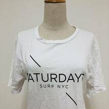 k1715 SATURDAYS SURF NYC サタデーズサーフニューヨーク Tシャツ 半袖 コットン100％ 夏 S 白 メンズ ベーシックカジュアルスタイル _画像5