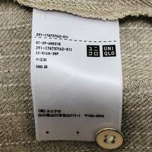 k1911 美品 INES DE LA FRESSNG UNIQLO シャツ 長袖 麻100％ ノーカラー ロング L ベージュ レディース ベーシックカジュアルスタイル _画像10