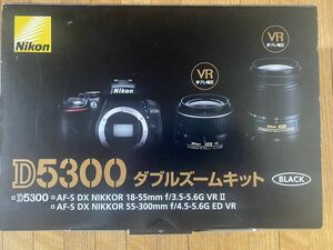 【中古】ニコン Nikon D5300 18-55mm 55-300mm VR ブラック ダブルズームキット