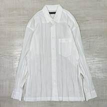 ISSEY MIYAKE MEN イッセイミヤケ メン プリーツ シワ加工 ドレス シャツ SHIRT MADE IN JAPAN 日本製 WHITE ホワイト 系 サイズ 4_画像3