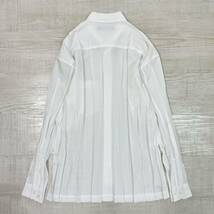 ISSEY MIYAKE MEN イッセイミヤケ メン プリーツ シワ加工 ドレス シャツ SHIRT MADE IN JAPAN 日本製 WHITE ホワイト 系 サイズ 4_画像4