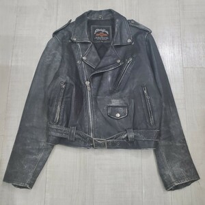 Allwingbody オールウイングボディー ダブル レザー ライダース ジャケット レザージャケット JACKET BLACK ブラック サイズ 40