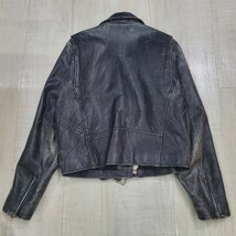 Allwingbody オールウイングボディー ダブル レザー ライダース ジャケット レザージャケット JACKET BLACK ブラック サイズ 40_画像3