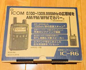 アイコム ICOM IC-R6 エアバンド ハンディ受信機 取説 元箱付