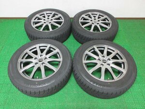 D621【送料無料】215/60R17 超溝高 ヨコハマ スタッドレス iG60 ♪ 19年製 アルミ ホイールセット 4本 美品 ♪ 激安 エリシオン オデッセイ