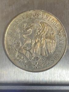 1968年　メキシコ　25ペソ　銀貨　オリンピック　五輪