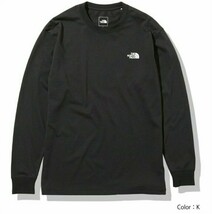 【新品・即決・送料無料】ノースフェイス 黒 L 長袖Tシャツ バックスクエアロゴ THE NORTH FACE_画像2