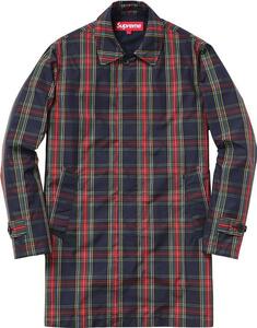 サイズS■国内正規品■2015SS Supreme/シュプリーム/ Plaid check Trench Coat チェック トレンチコート classic logoクラシックロゴ15SS