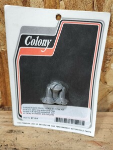 colony コロニー　オーバルヘッドスクリューkit エアクリーナ　タンクシフトゲート　ビンテージハーレー　ナックル　パン　サイドバルブ