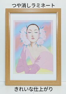 Art hand Auction Ichiro Tsuruta (La Fée de la Pivoine 2005) Nouveau cadre A4, mat laminé, cadeau inclus, Ouvrages d'art, Peinture, autres