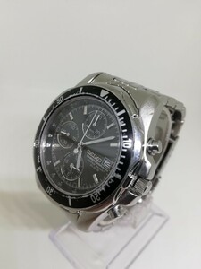 【稼働品】SEIKO セイコー 7T62-0DT0 メンズクォーツクロノグラフ腕時計
