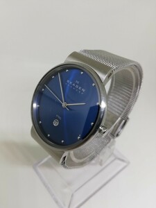 【稼働品】SKAGEN スカーゲン 355LSSN メンズクォーツ腕時計