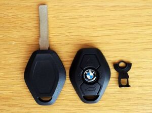 新品 BMW ロゴ ブランクキー イモビ対応 カバー 鉄芯付き E81 X3 E46 E39 E60 E61 E63 E64 E38 X3 E83 X5 E53 Z3 E36 Z4 E85 E86 1/3/5/6/7