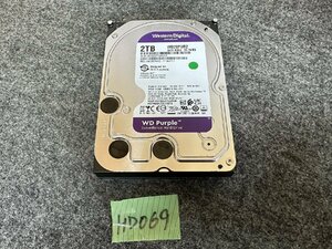 【送60サイズ】 WD WDC WD20PURZ-74AKKY0 2TB 使用13451時間 3.5インチSATA HDD 中古品