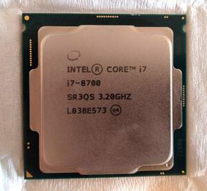 Intel core i7 8700 SR3QS 3.20GHZ インテル