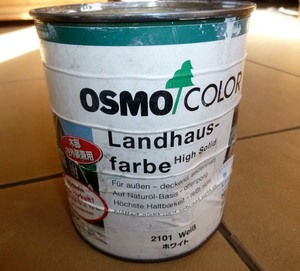 OSMO 塗料　カントリーカラー/＃2101　内外兼用　0.75Ｌホワイト　約５％程使用済み