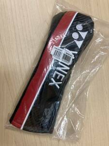 新品☆YONEX☆EZONEUT合成ヘッドカバー　タグ付　黒/赤(^.^) 