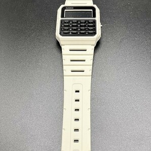 CASIO カシオ CA-53W 電卓 クォーツ ラバーバンド 白系 動作品の画像5