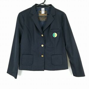 1円 韓国制服 ブレザー 上着 冬物 女子 学生服 中学 高校 紺 制服 中古 ランクB KU0723