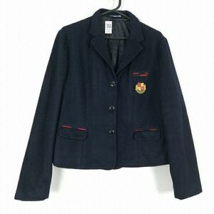 1円 韓国制服 ブレザー 上着 大きいサイズ 冬物 女子 学生服 中学 高校 紺 制服 中古 ランクC KU0882