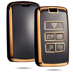 ランドローバー キーケース レンジローバー イヴォーク ヴェラール ディスカバリー ジャガー XJ Fペー ス XE X7 XF Fタイプ Iペース 黒