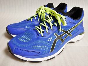 【送料無料】 状態良好 アシックス asics GT-2000 NEWYORK 7 ブルー 26.5cm ジョギング ランニング