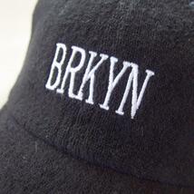 帽子♪BRKNY　刺繍パイル　ローキャップ　ブラック_画像2