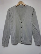 ☆ SUNSPEL サンスペル コットン Ｖネックカーディガン SIZE:S GRY /送料185円～ ☆_画像1