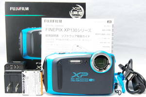 ■美品■富士フィルム FUJIFILM FinePix XP130 スカイブルー 防水カメラ 11ME30330002