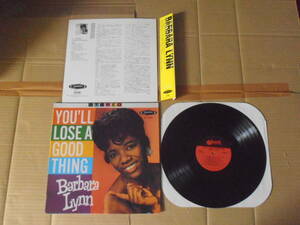 LP Barbara Lynn「YOU’LL LOSE A GOOD THING」国内盤扱い JLP (70)-3023 再発輸入盤 盤両面に微かなかすり傷 帯に微かな汚れと軽いシワ 