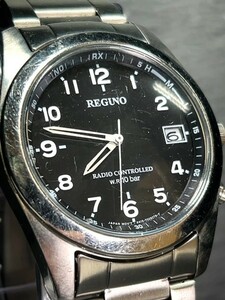 CITIZEN シチズン REGNO レグノ RS25-0483H 腕時計 ソーラー 電波時計 アナログ 3針 カレンダー ステンレススチール ブラック文字盤 メンズ