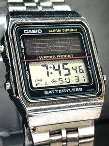 CASIO カシオ AL-180 腕時計 クオーツ デジタル カレンダー 多機能 日常生活防水 ステンレススチール 新品電池交換済み 動作確認済み