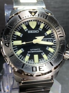 日本未発売 SEIKO セイコー ブラックモンスター 自動巻き オートマチック 腕時計 SKX779K1 ダイバーズウオッチ 動作確認済み