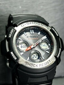 CASIO カシオ G-SHOCK ジーショック AWG-M100-1A 腕時計 タフソーラー 電波時計 アナデジ カレンダー 多機能 ブラック 動作確認済み メンズ
